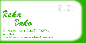 reka dako business card